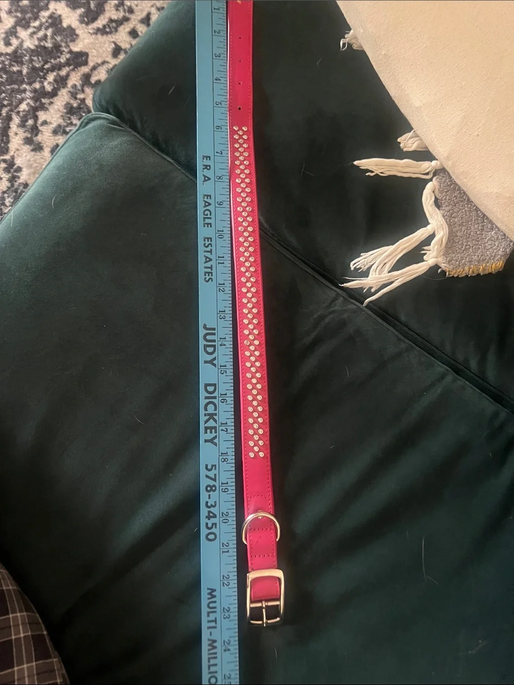 Pink Crystal-Studded Dog Collar - Unbranded